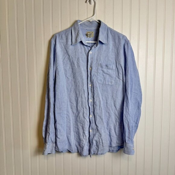 L.L. Bean Men's 100% Linen Slightly Fitted Long Sleeve Button Down J2 - Picture 1 of 4